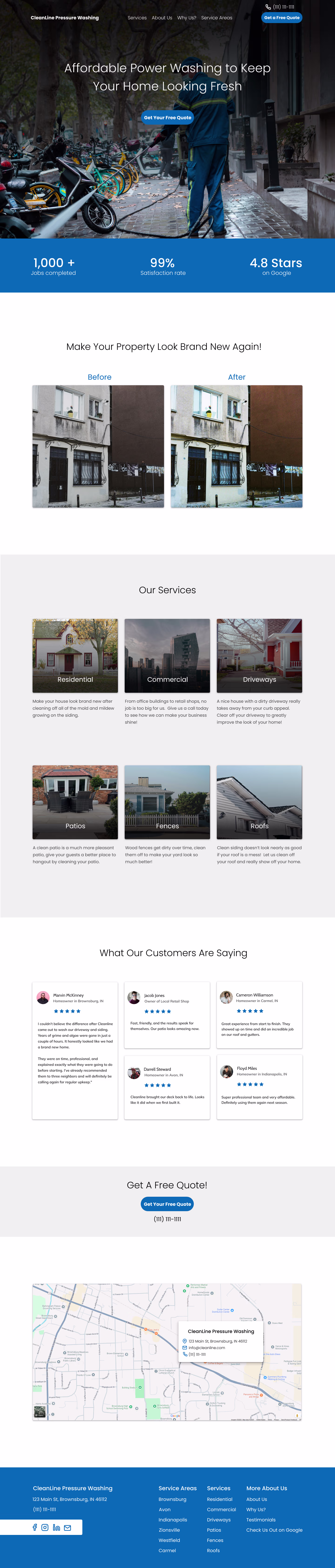 CleanLine Pressure Washing Full Design