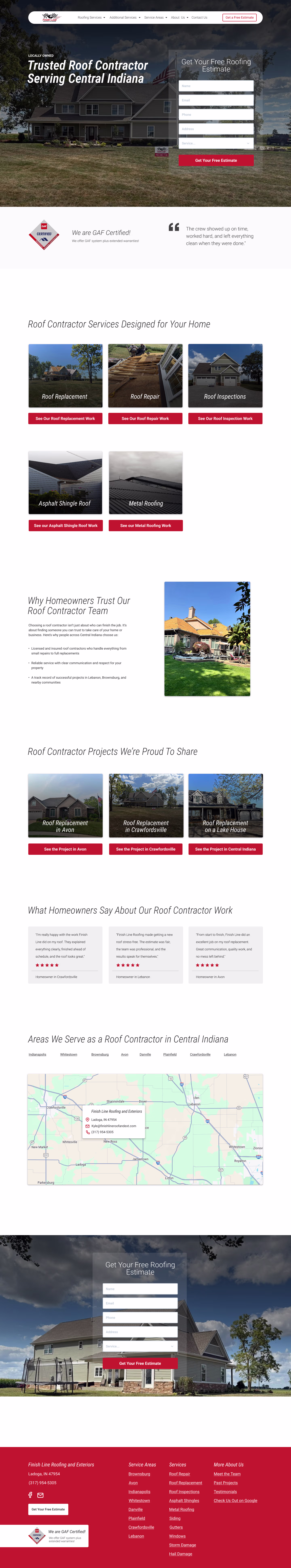 Finish Line Roofing and Exteriors Full Design